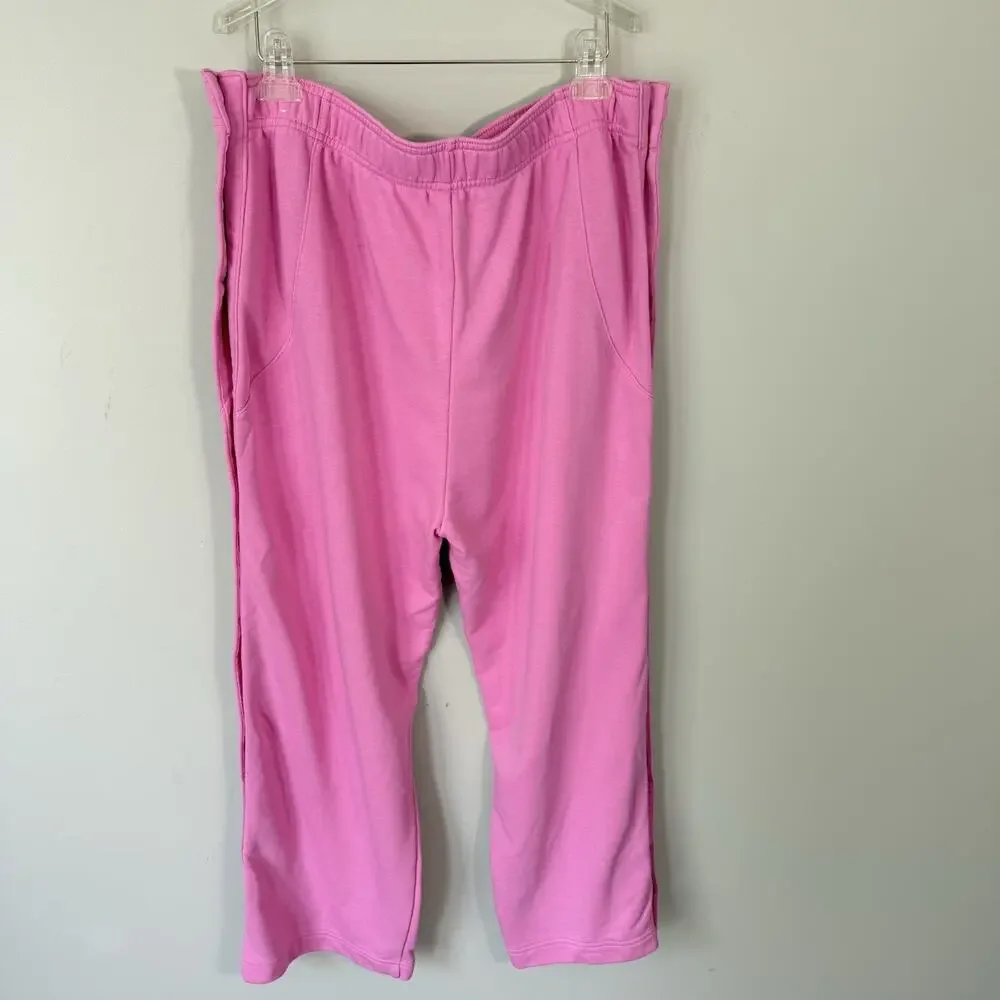 Nike Womens Fleece Tear Away Basketball Pants Pink Side Snap Button Track XL NEW - Picture 5 of 7